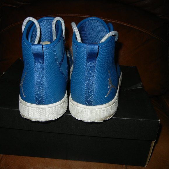Jordan Nike Galaxy High Top Sneakers Basketball French Blue - Picture 6 of 15